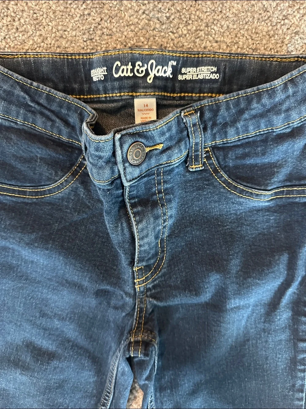 Cat & Jack Dark Wash Skinny Jeans - Deep Blue